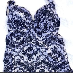 smart & sexy bikini top lace pattern tankini underwire